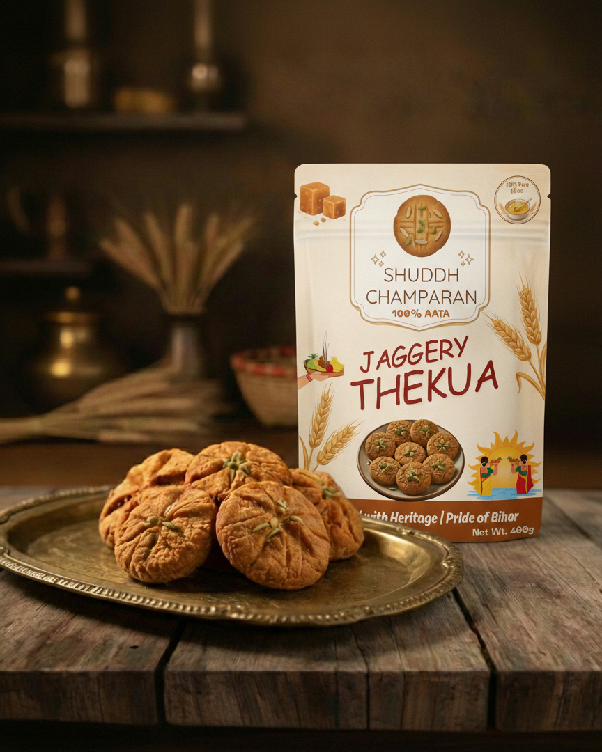 Handmade Gud (Jaggery) Thekua with Desi Ghee 400g